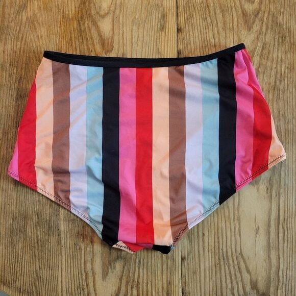 Solid & Striped Malibu Rainbow Striped Bikini Set - Picture 7 of 16